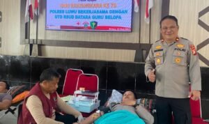 HUT ke 78 Bhayangkara, Polres Luwu Gelar Donor Darah