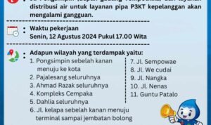 Pipa di Jalan Pongsimpin Bocor, Suplai Air Perumda TM Palopo di 11 Titik Lokasi Terganggu